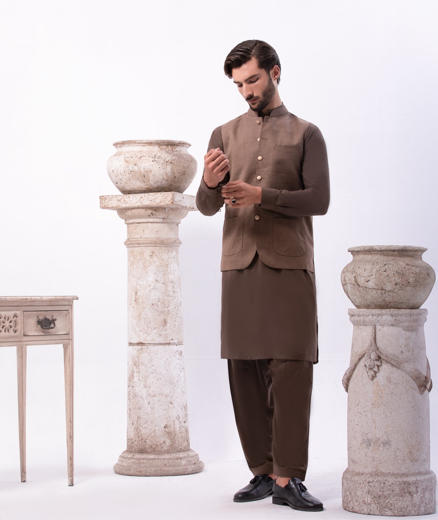 Special Blend Fabric Shalwar Kameez & Waistcoat