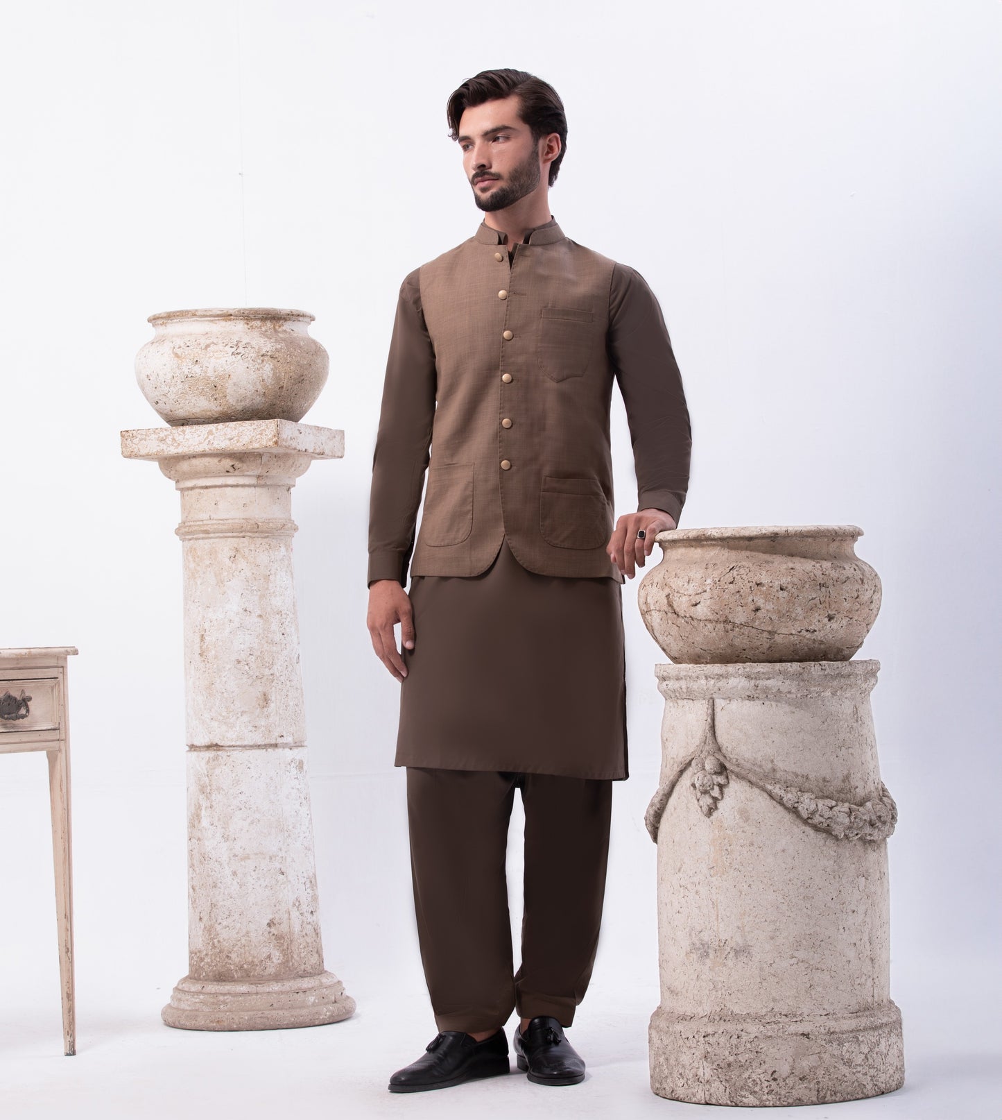 Special Blend Fabric Shalwar Kameez & Waistcoat