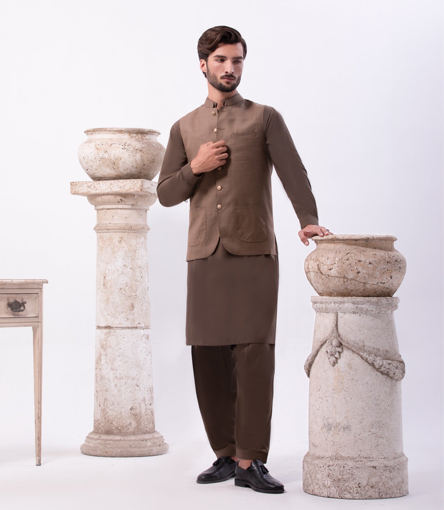 Special Blend Fabric Shalwar Kameez & Waistcoat